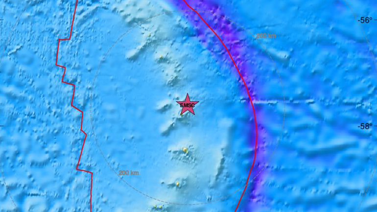 Σεισμός 5 Ρίχτερ στα νησιά Sandwich